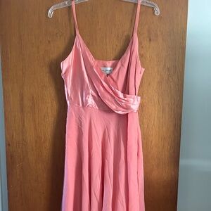 Pink formal midi dress